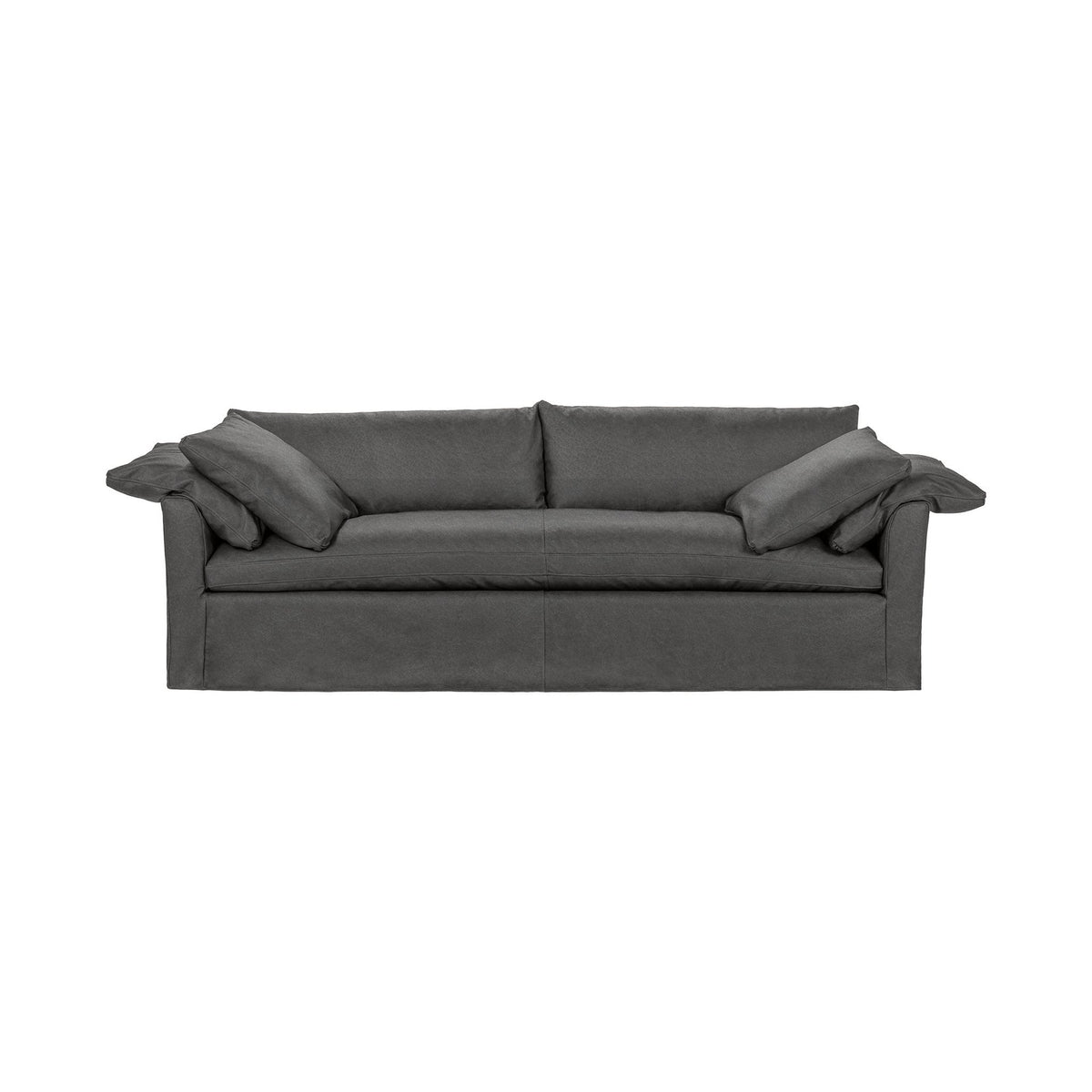 Cassiano Slip Cover Sofa - Gray / Leather - Classic Home 5315SFLGR