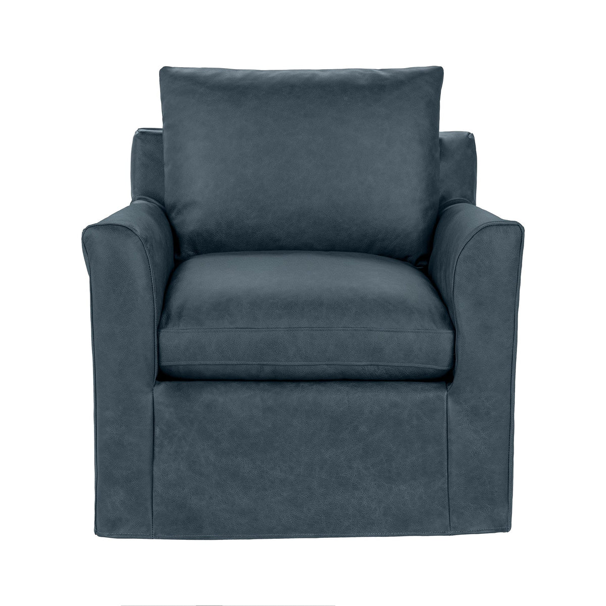 Cassiano Swivel Chair - Bayou / Leather - Classic Home 5315SWLBU
