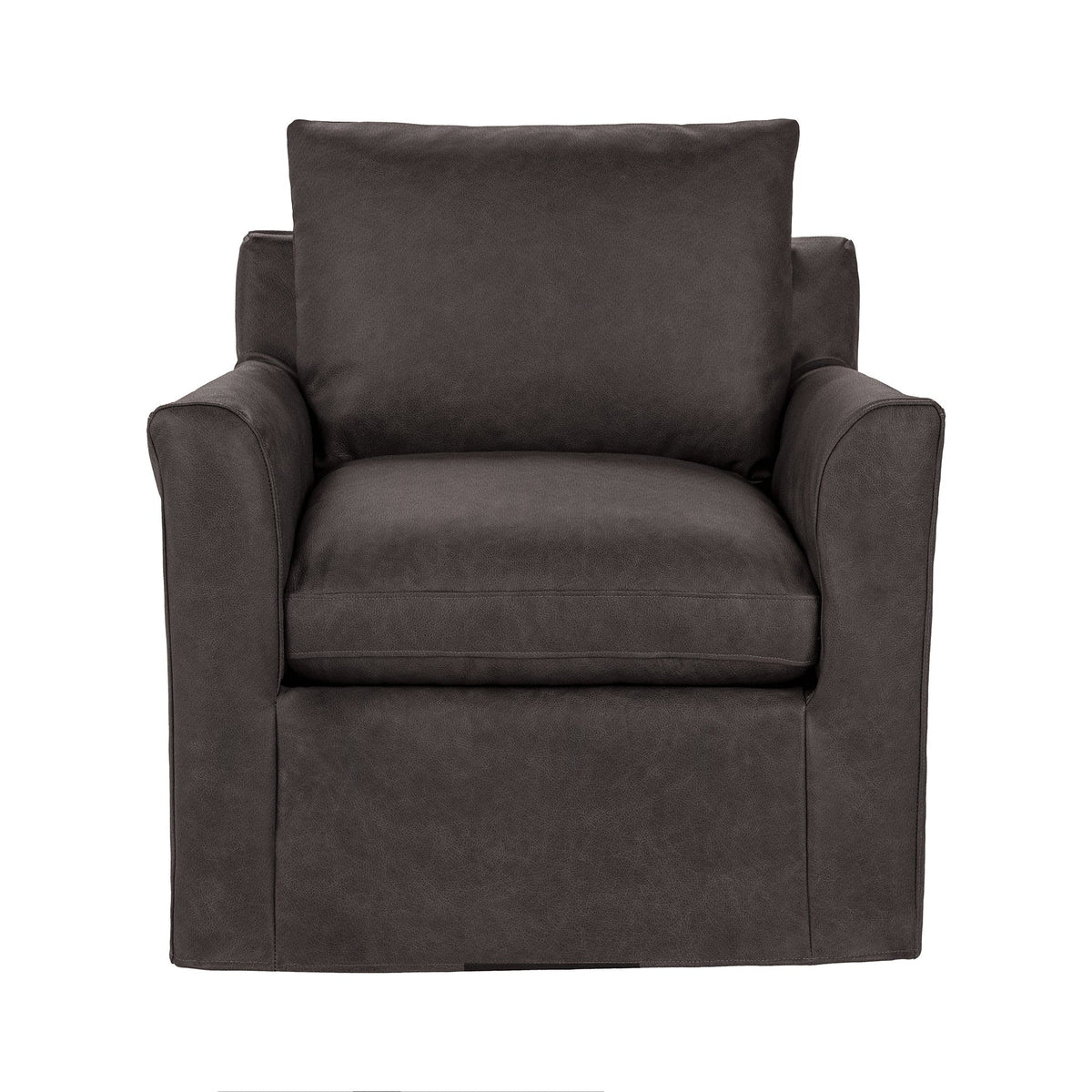 Cassiano Swivel Chair - Chocolate / Leather - Classic Home 5315SWLCO