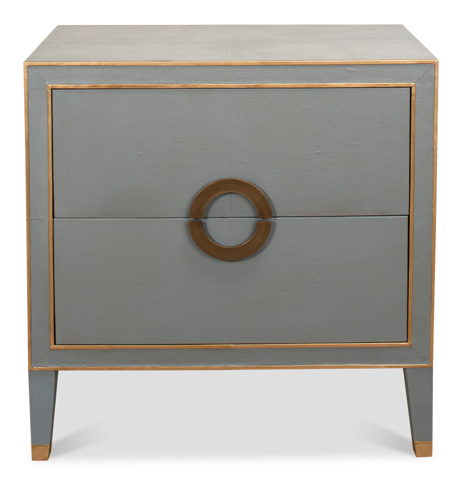 Gabriella Night Stand, Storm Grey by Sarreid Ltd - view 2