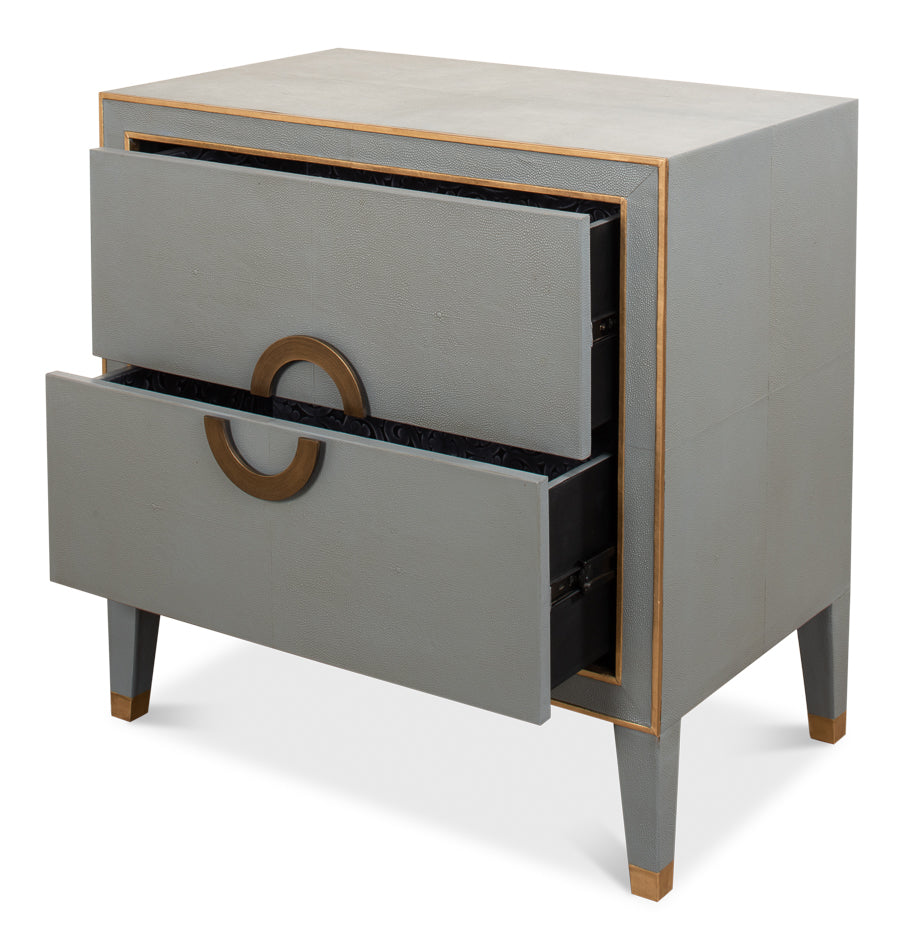 Gabriella Night Stand, Storm Grey by Sarreid Ltd - view 3