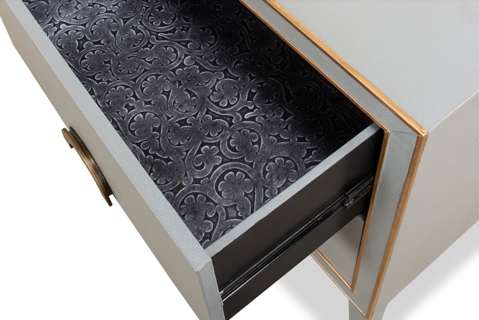 Gabriella Night Stand, Storm Grey by Sarreid Ltd - view 7