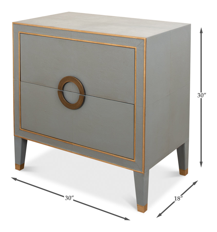 Gabriella Night Stand, Storm Grey by Sarreid Ltd - view 6