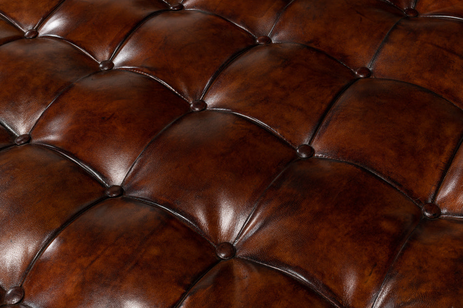 Vintage Tufted Ottoman by Sarreid Ltd - view 5
