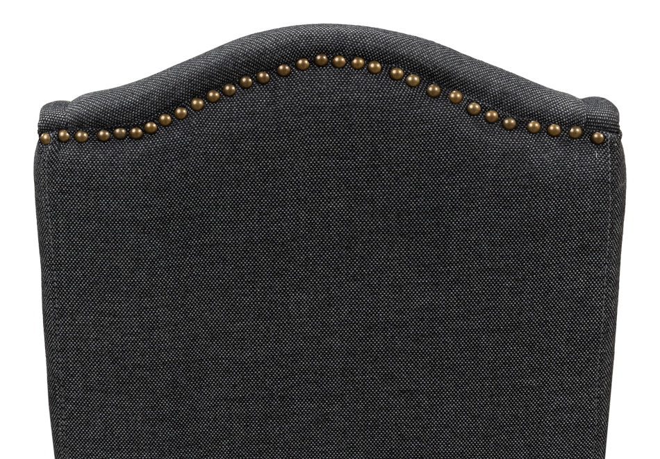 Black High Back Dining Chair by Sarreid Ltd - view 8