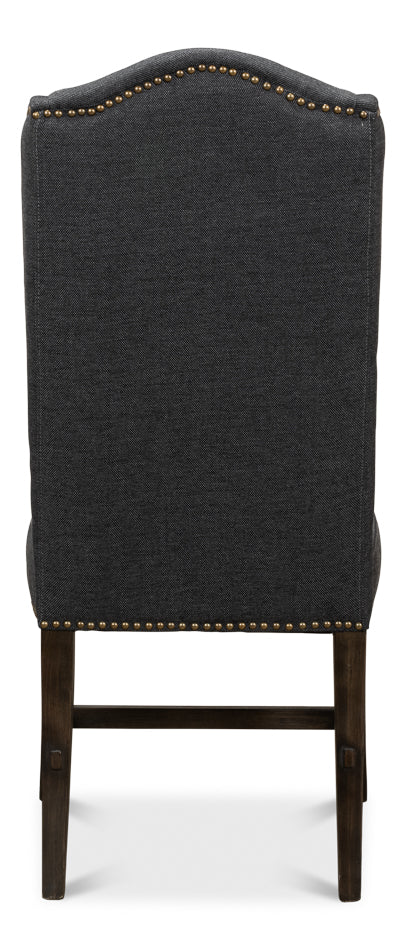 Black High Back Dining Chair by Sarreid Ltd - view 4