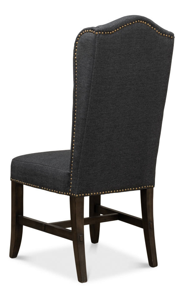 Black High Back Dining Chair by Sarreid Ltd - view 5