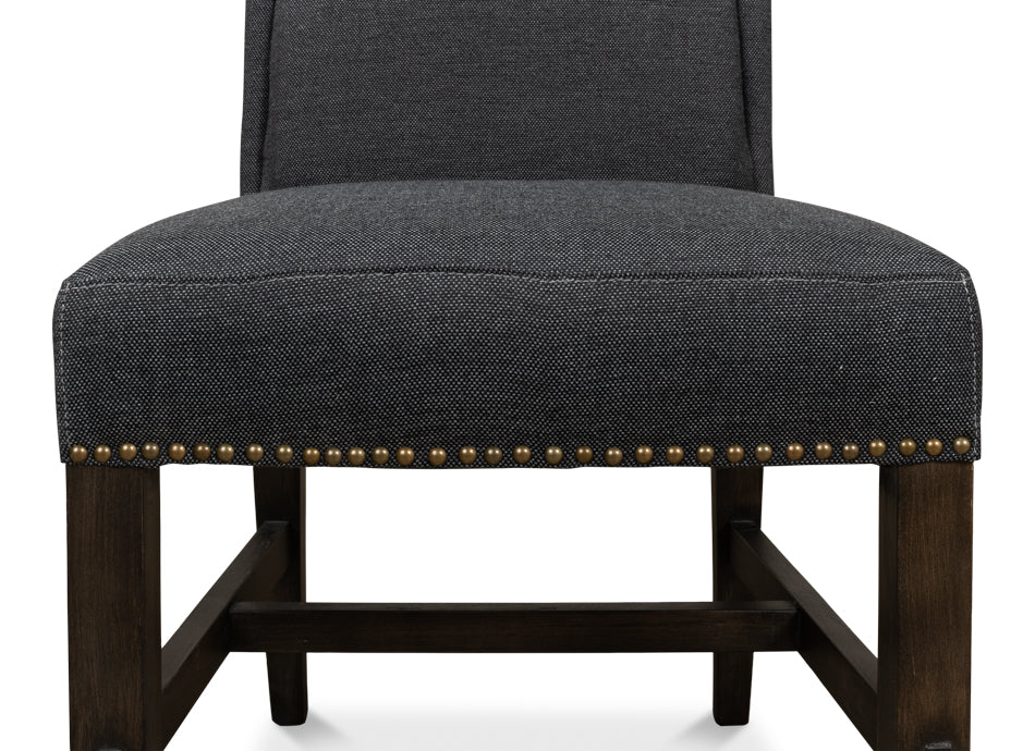 Black High Back Dining Chair by Sarreid Ltd - view 7