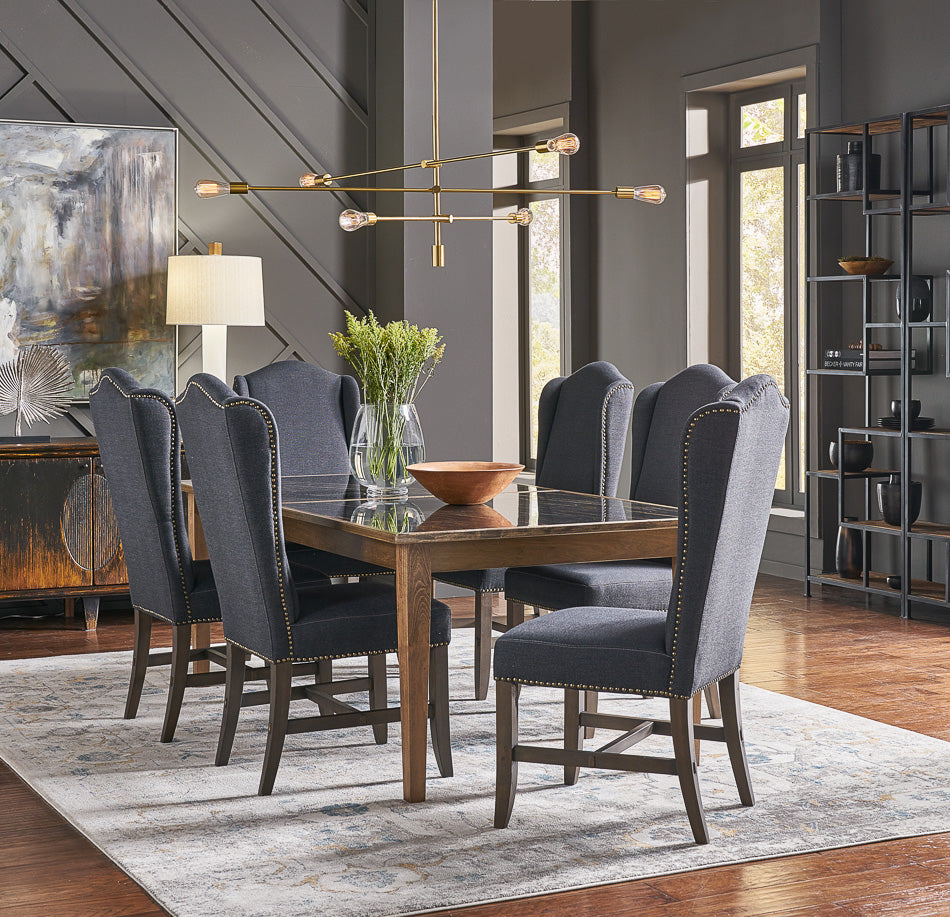 Black High Back Dining Chair by Sarreid Ltd - view 12