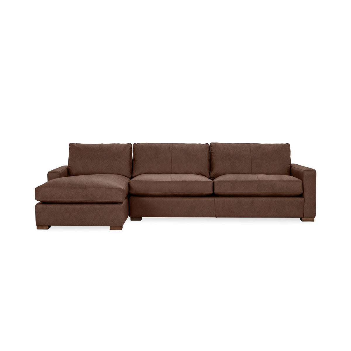Coburn Left Chaise Sofa - Brown / Leather - Classic Home 5317LCHEPBR