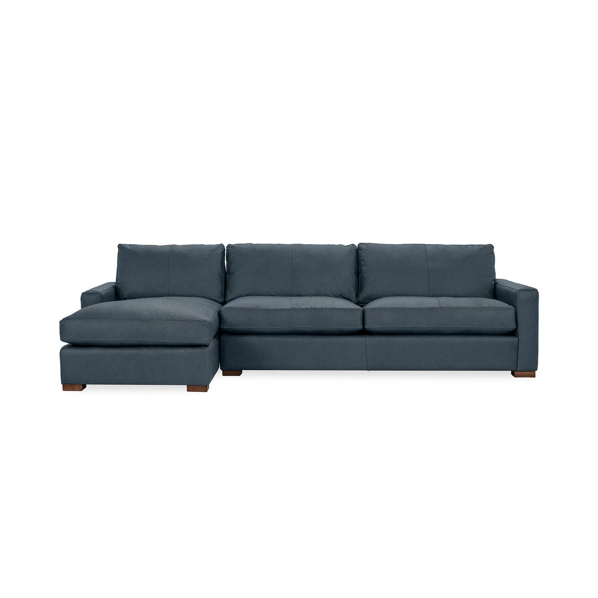 Coburn Left Chaise Sofa - Navy / Leather - Classic Home 5317LCHEPNA