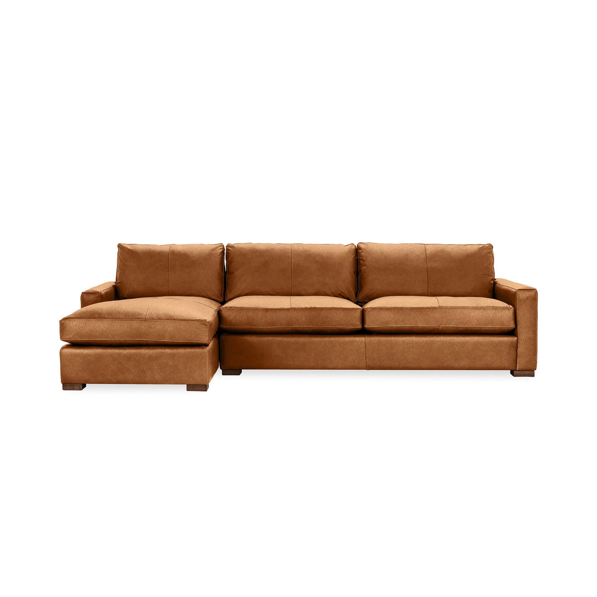 Coburn Left Chaise Sofa - Saddle / Leather - El Paso - Classic Home 5317LCHEPSD
