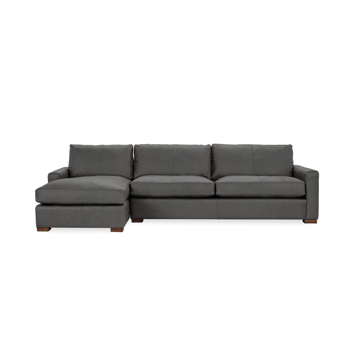Coburn Left Chaise Sofa - Gray / Leather - Classic Home 5317LCHLGR