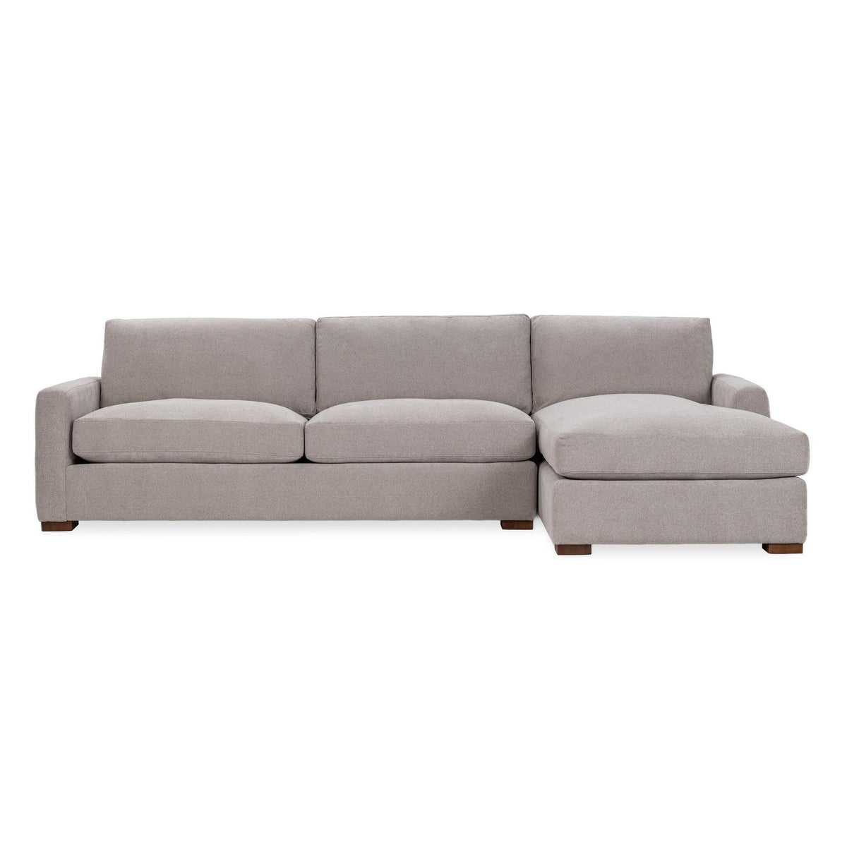 Coburn Right Chaise Sofa - Gray / Polyester - Classic Home 5317RCHEGR