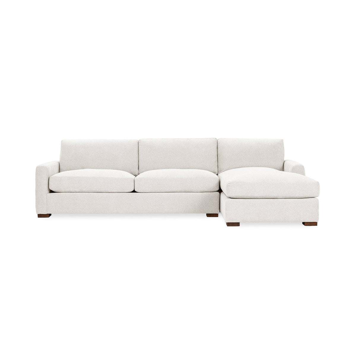 Coburn Right Chaise Sofa - Ivory / Polyester - Classic Home 5317RCHEIV