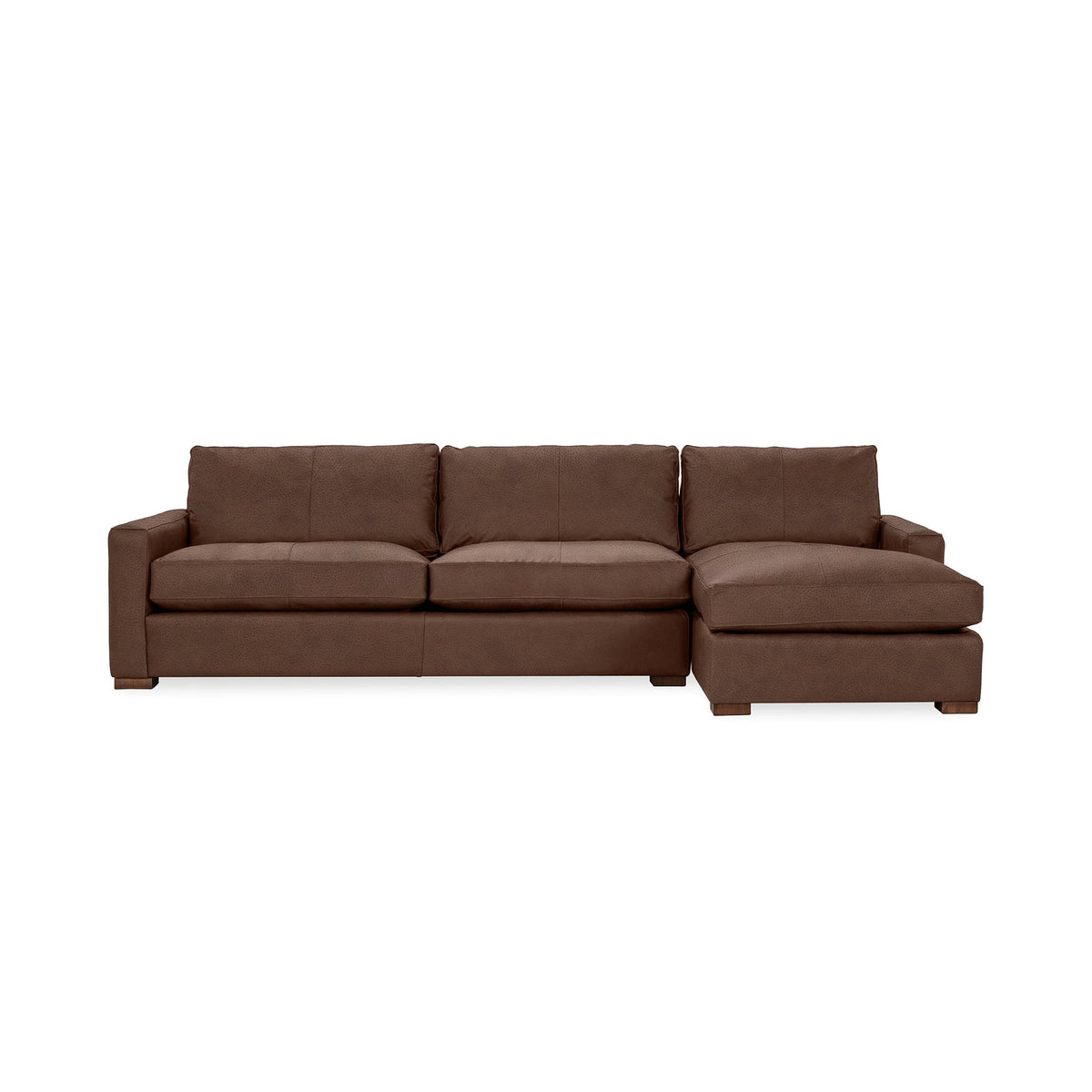 Coburn Right Chaise Sofa - Brown / Leather - Classic Home 5317RCHEPBR