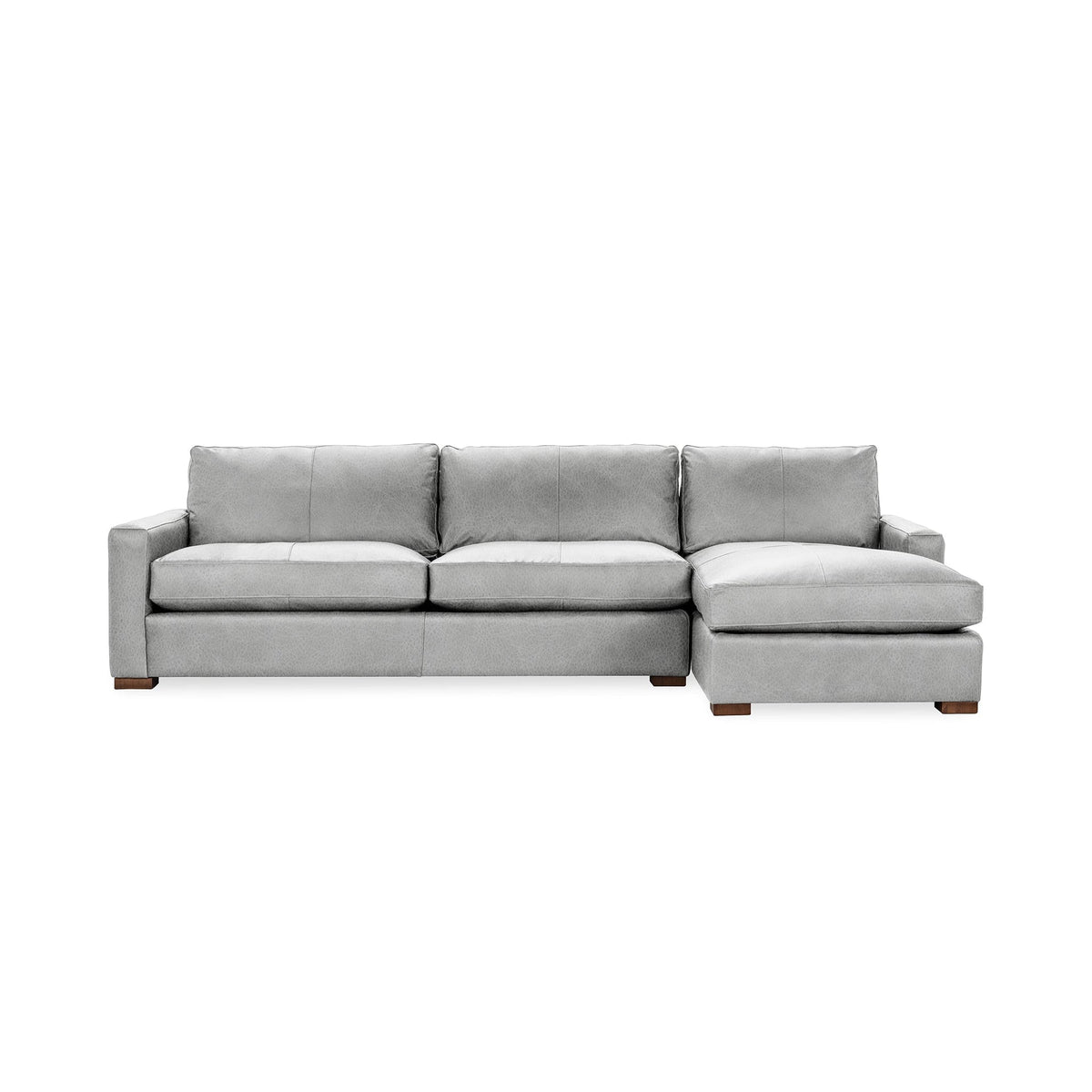 Coburn Right Chaise Sofa - Dove / Leather - Classic Home 5317RCHEPDV