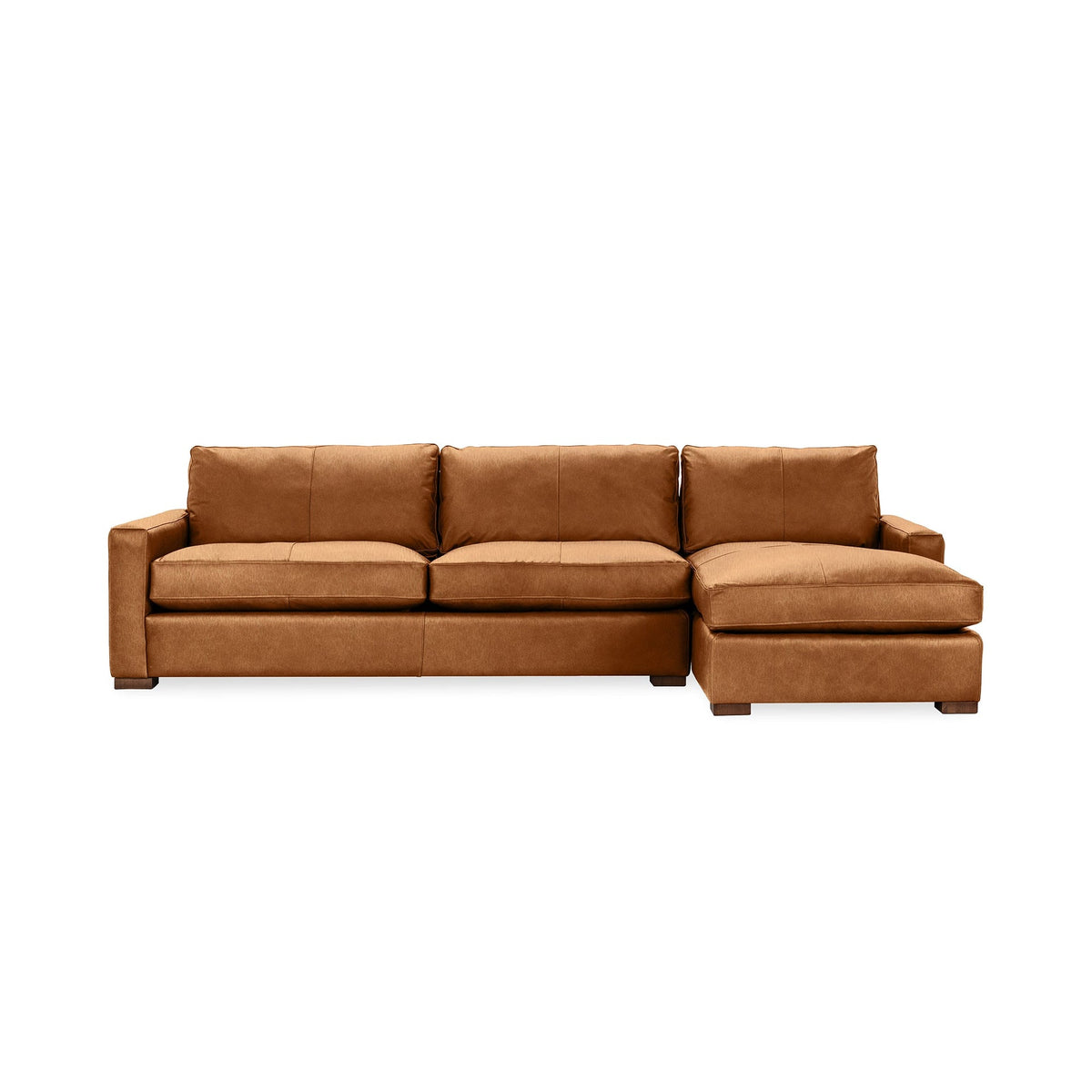 Coburn Right Chaise Sofa - Saddle / Leather - El Paso - Classic Home 5317RCHEPSD
