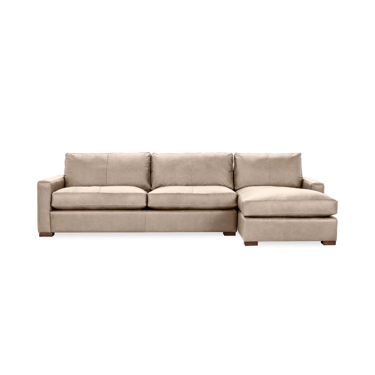 Coburn Right Chaise Sofa - Cashmere / Leather - Classic Home 5317RCHLCM