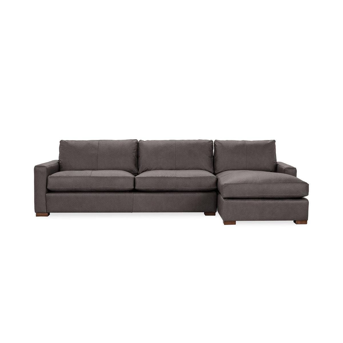Coburn Right Chaise Sofa - Chocolate / Leather - Classic Home 5317RCHLCO