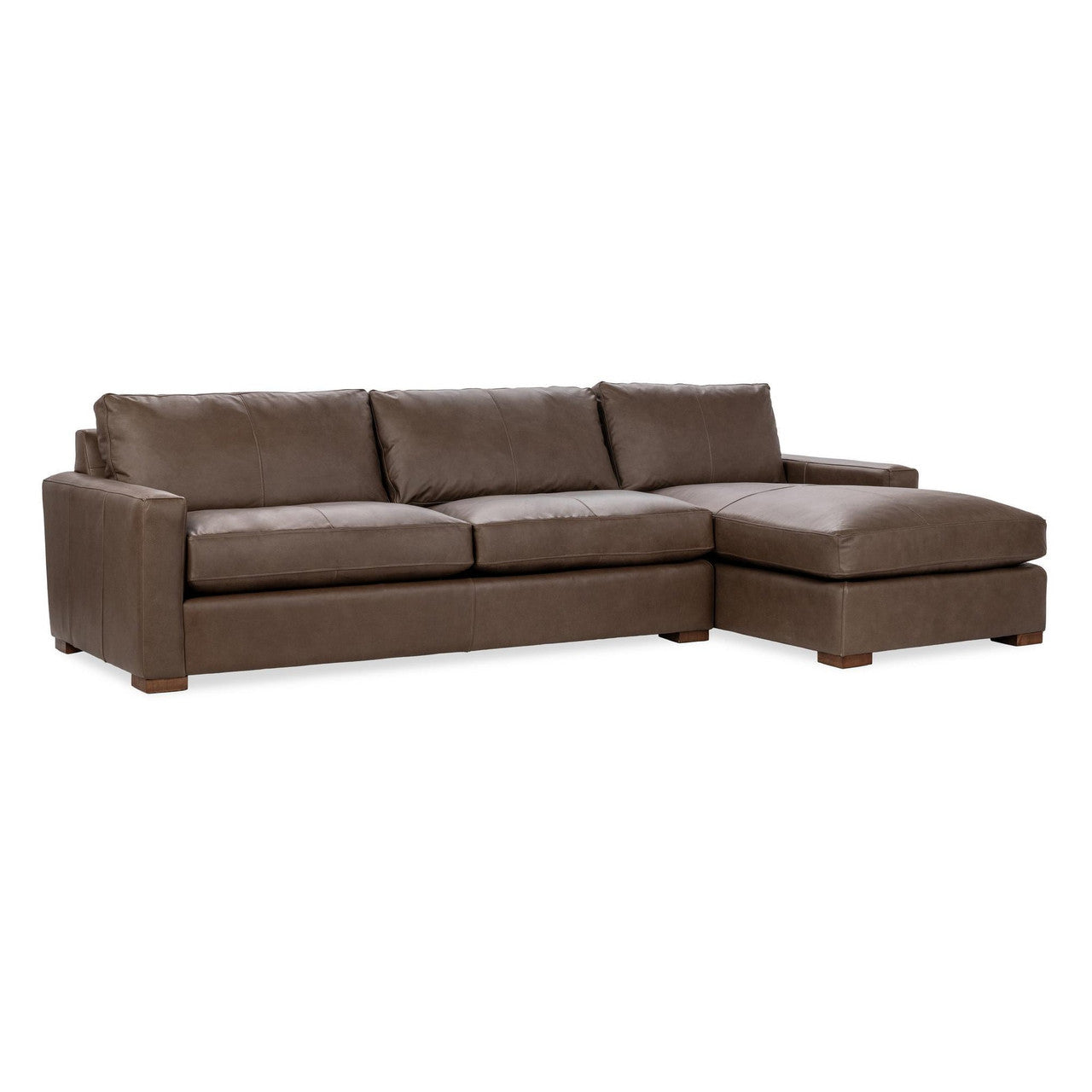 Coburn Leather Right Chaise Sofa Landscape