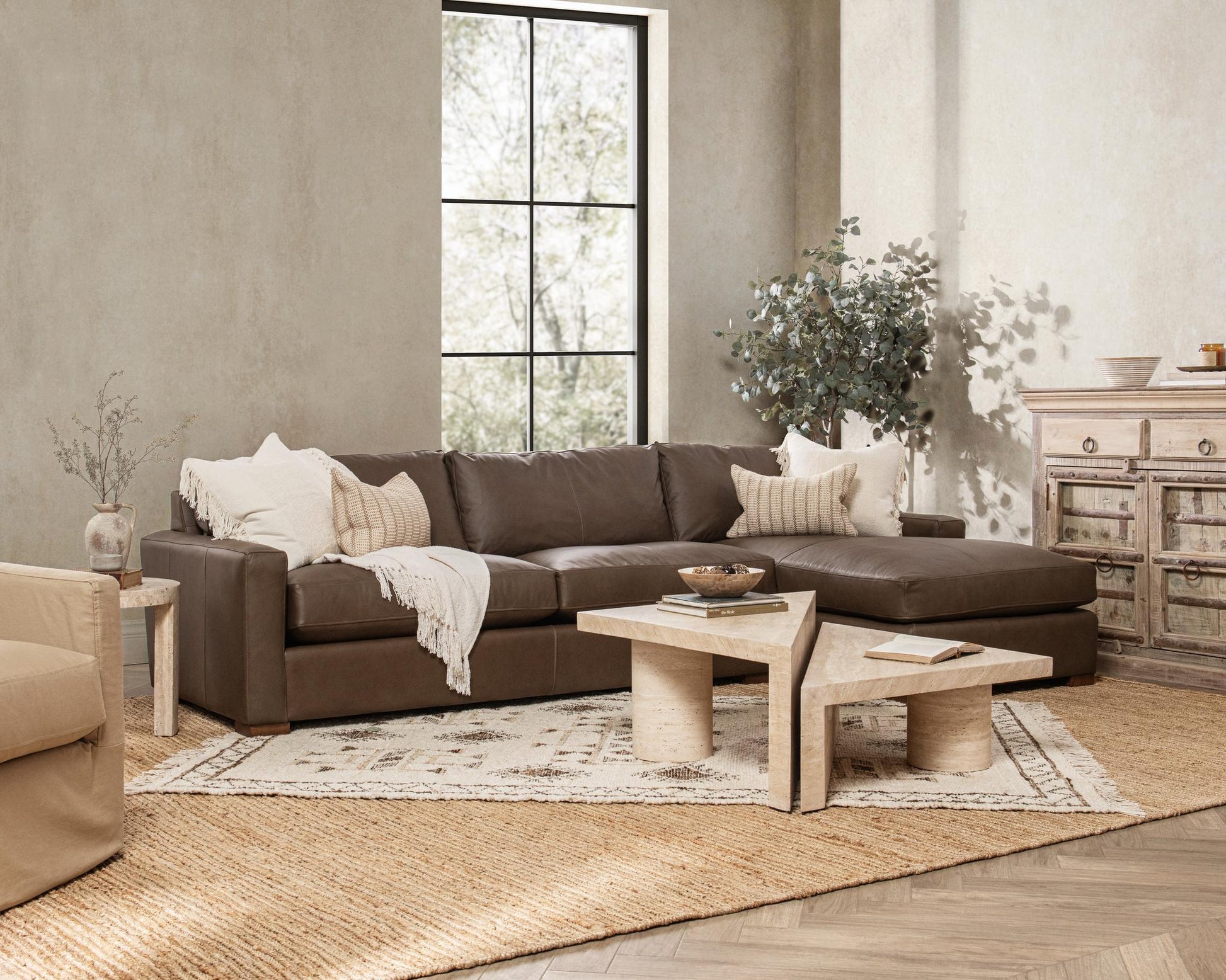 Coburn Right Chaise Sofa - Bliss-Beige