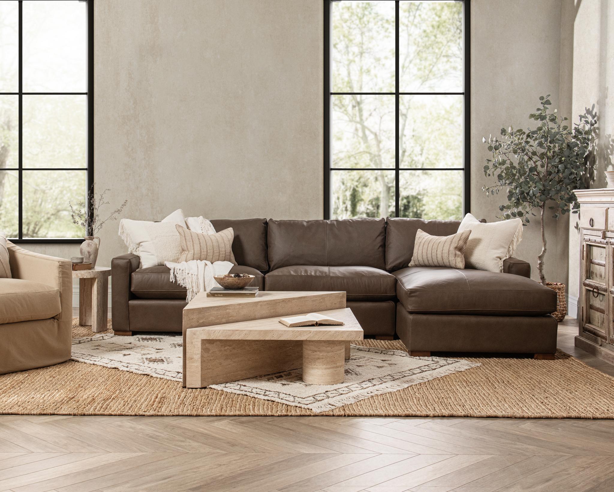 Coburn Right Chaise Sofa - Bliss-Beige