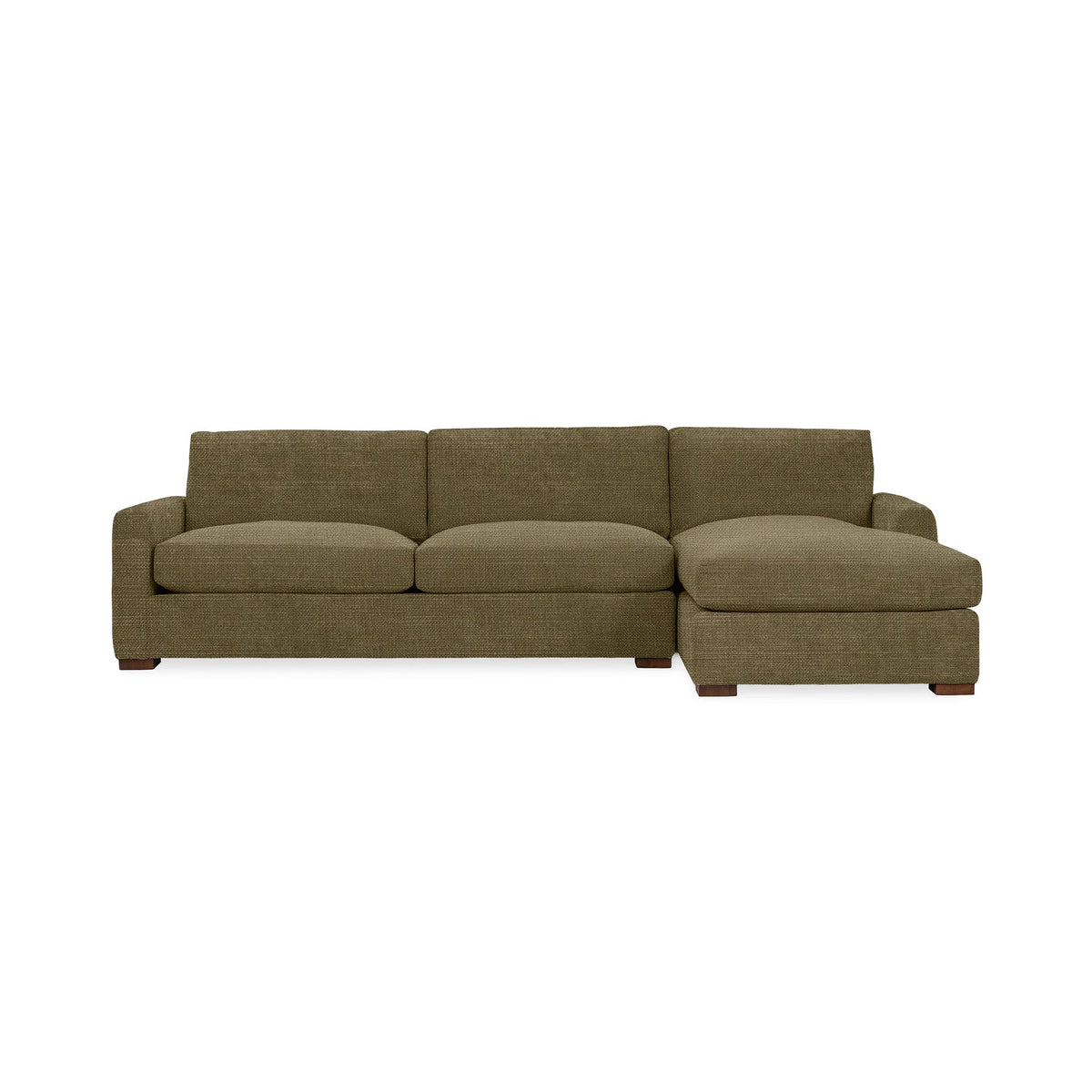 Coburn Right Chaise Sofa - Soft Olive / Polyester - Classic Home 5317RSF2002