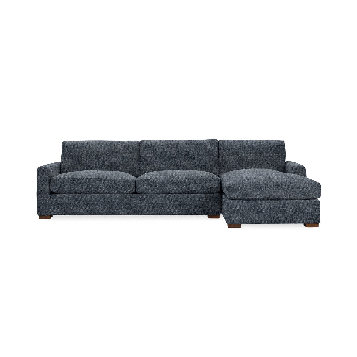 Coburn Right Chaise Sofa - Midnight Denim / Polyester - Classic Home 5317RSF2102