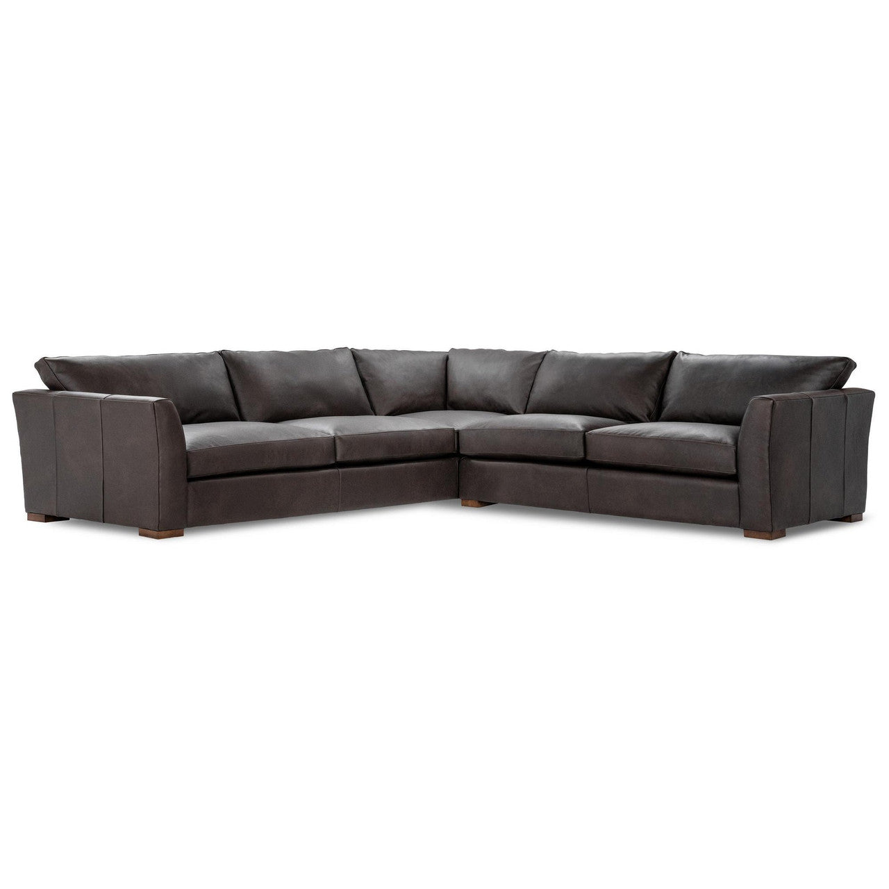 Bryson Top Grain Leather 3pc Sectional Lush