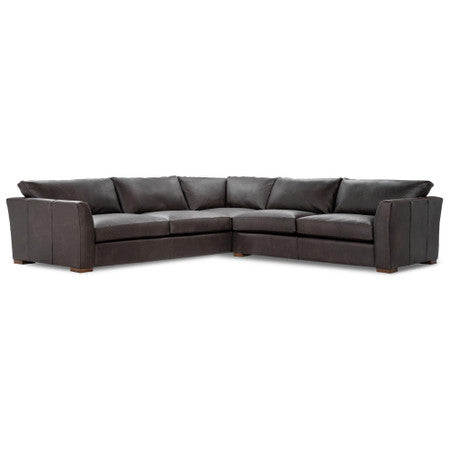 Bryson Top Grain Leather 3pc Sectional Lush