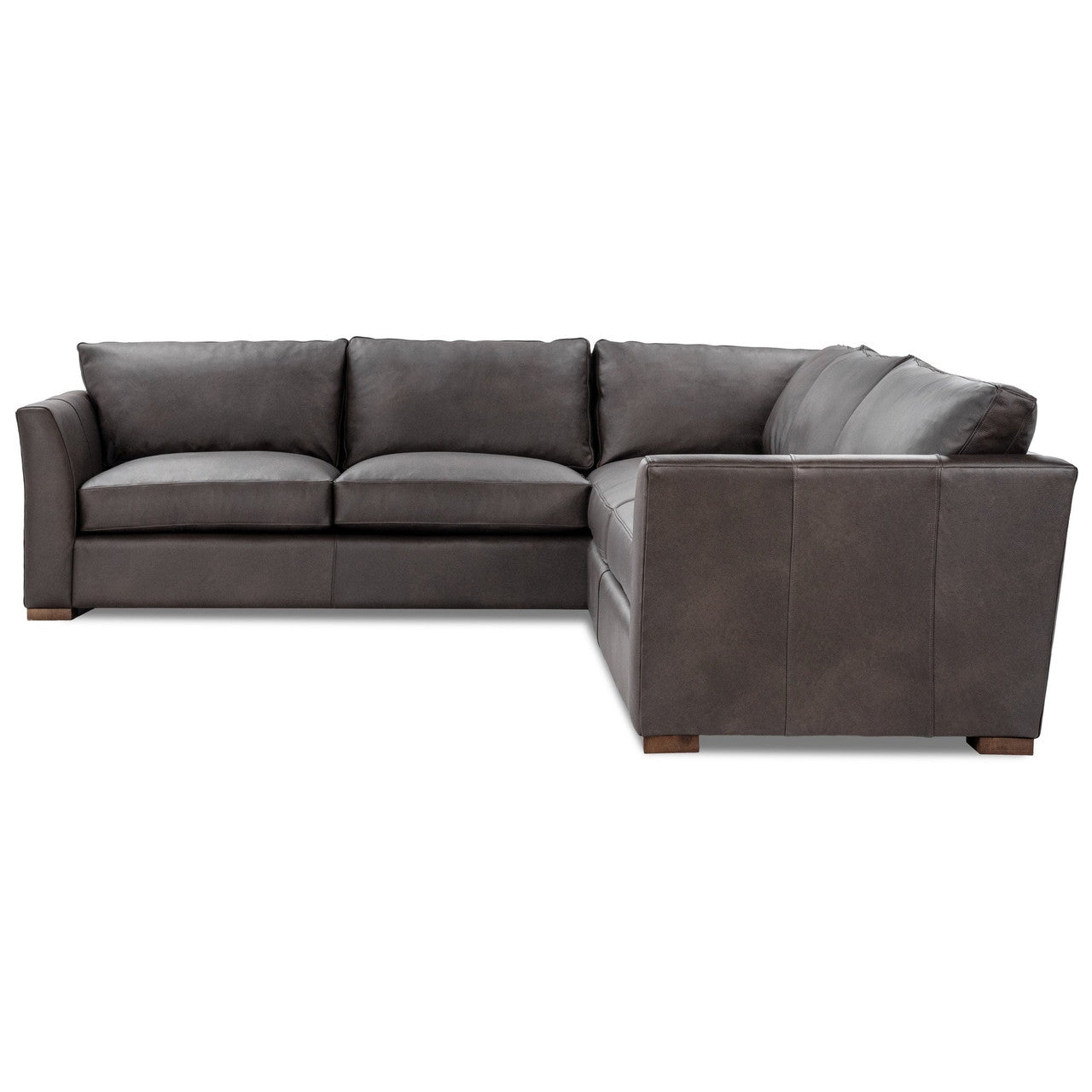 Bryson Top Grain Leather 3pc Sectional Lush