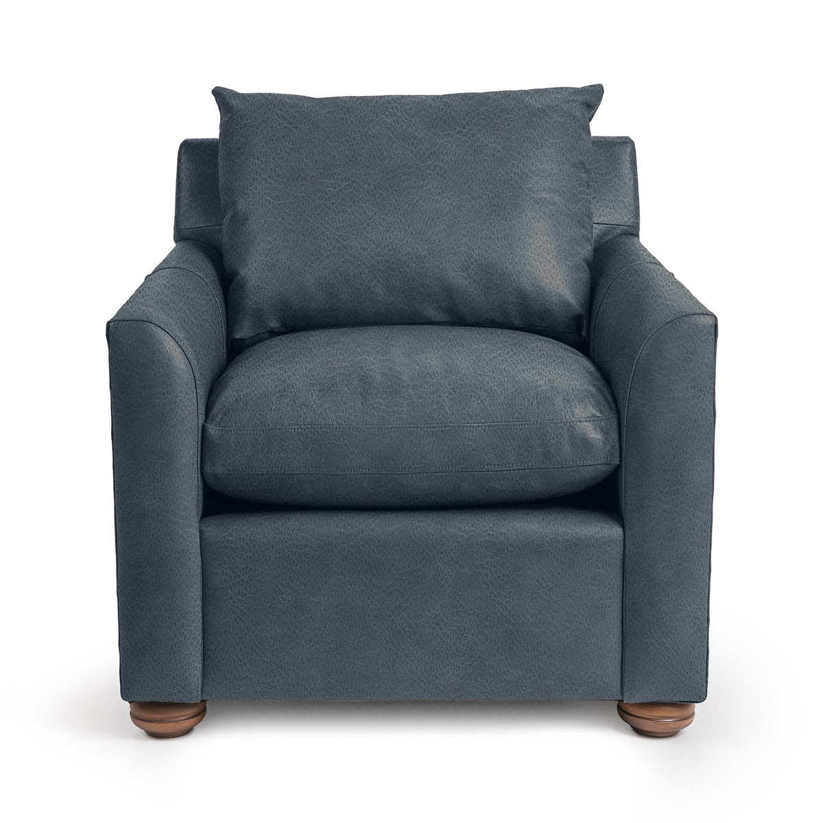 Olivia Accent Chair - Navy / Leather - Classic Home 5320AC1304