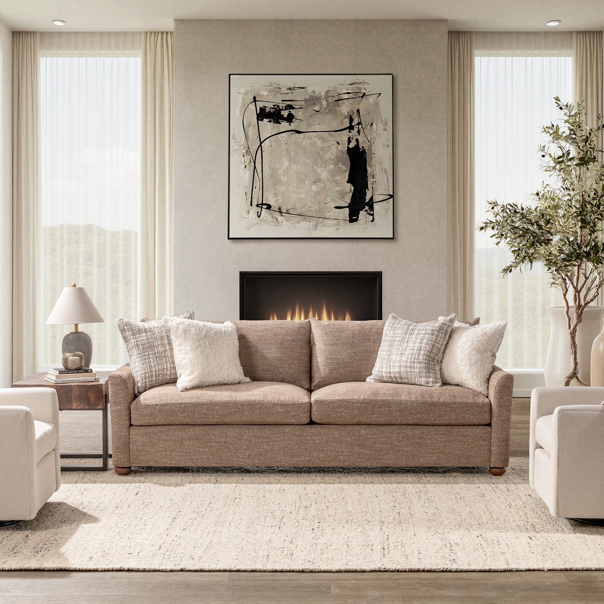 Olivia Sofa - Elite-Charcoal