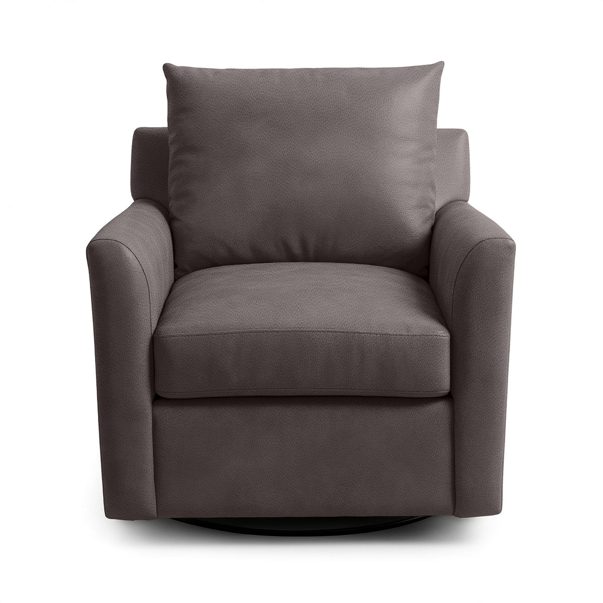Olivia Swivel Chair - Chocolate / Leather - Classic Home 5320SWC1403