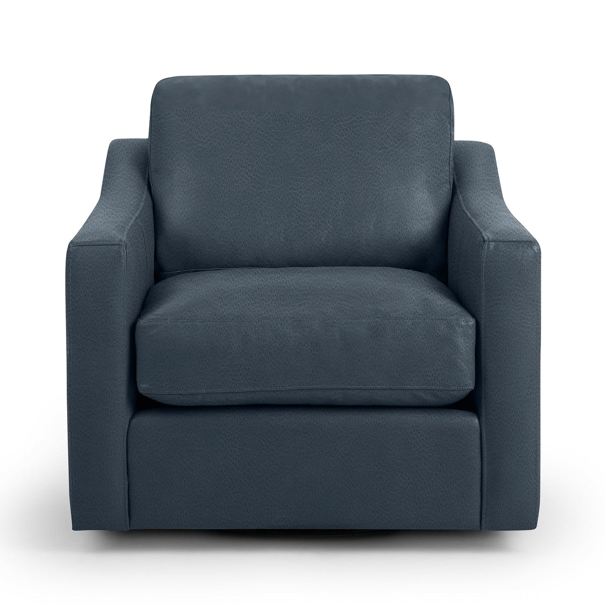 Aspen Swivel Chair - Navy / Leather - Classic Home 5321SWC1304