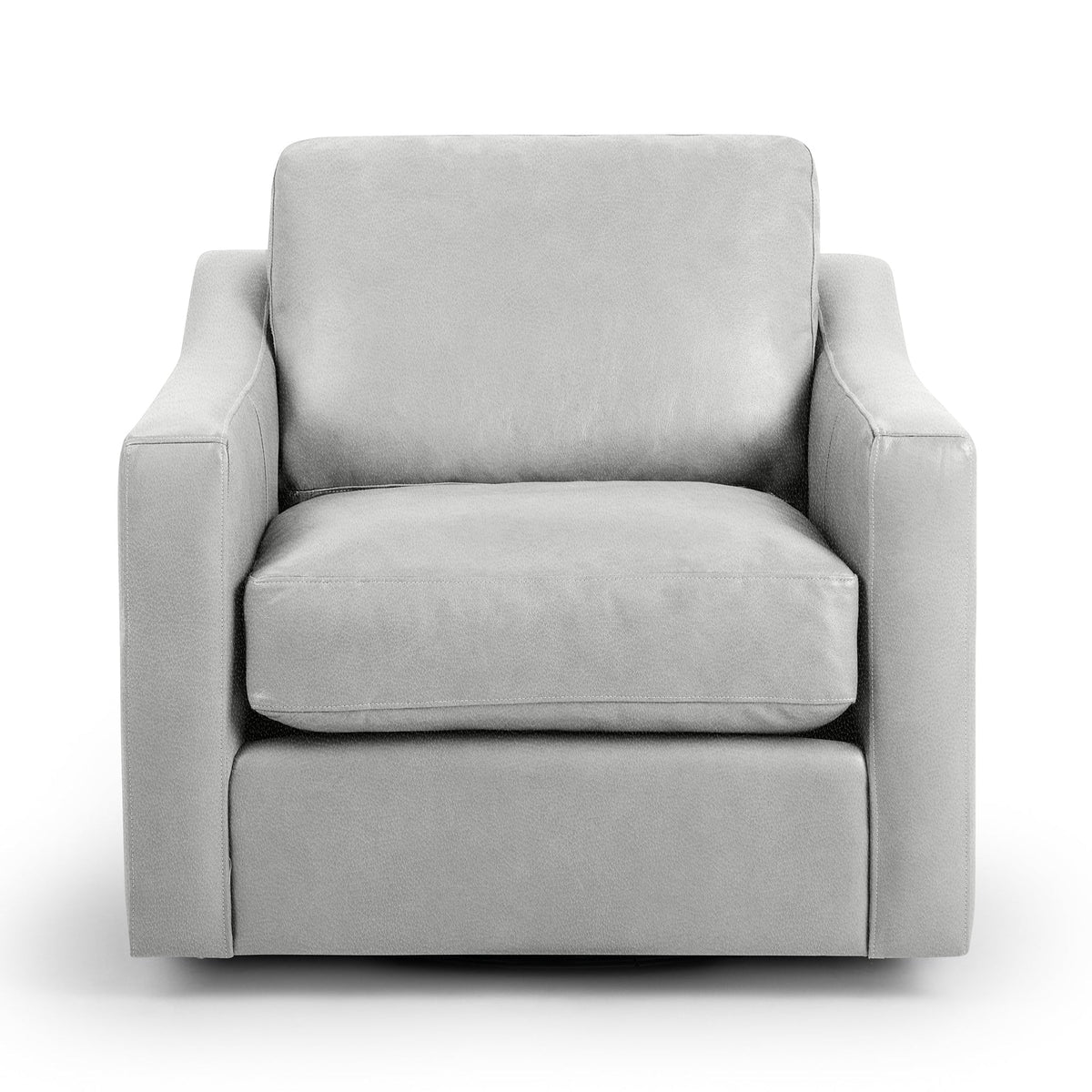 Aspen Swivel Chair - Dove / Leather - Classic Home 5321SWC1305