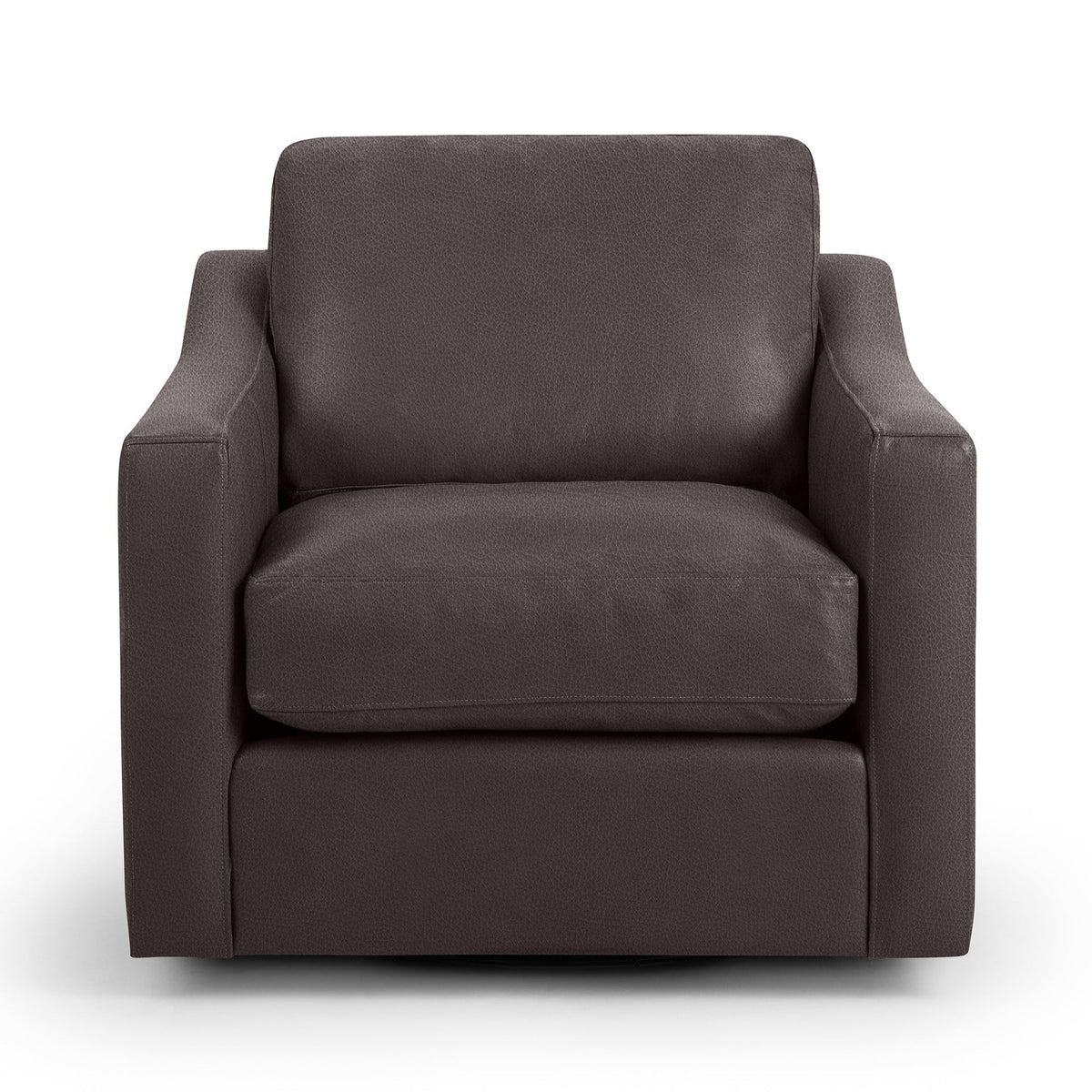 Aspen Swivel Chair - Chocolate / Leather - Classic Home 5321SWC1403