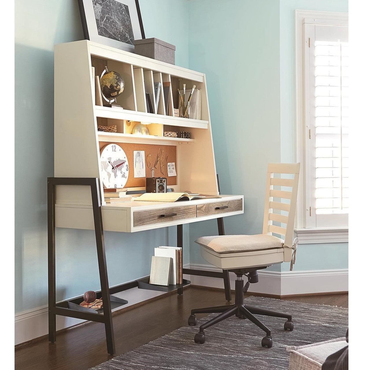 #MyRoom Modern Kids Study Desk with Drawers - White