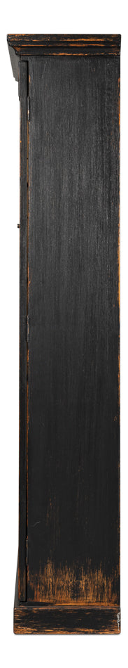 Edgar Allan Glass Bookcase Antique Black by Sarreid Ltd - view 9