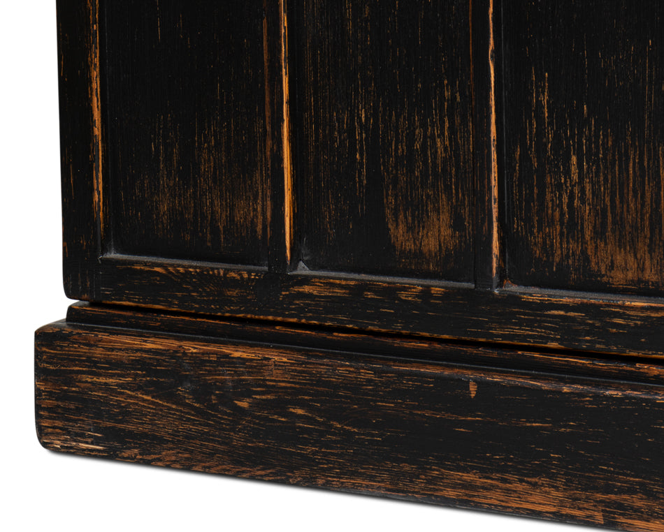 Edgar Allan Glass Bookcase Antique Black by Sarreid Ltd - view 10