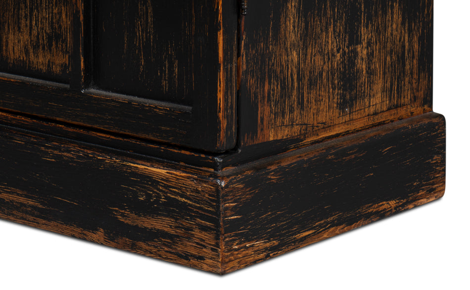 Edgar Allan Glass Bookcase Antique Black by Sarreid Ltd - view 11