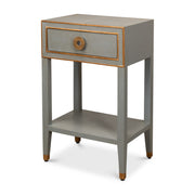 Gabriella Shagreen Nightstand,Storm Grey by Sarreid Ltd