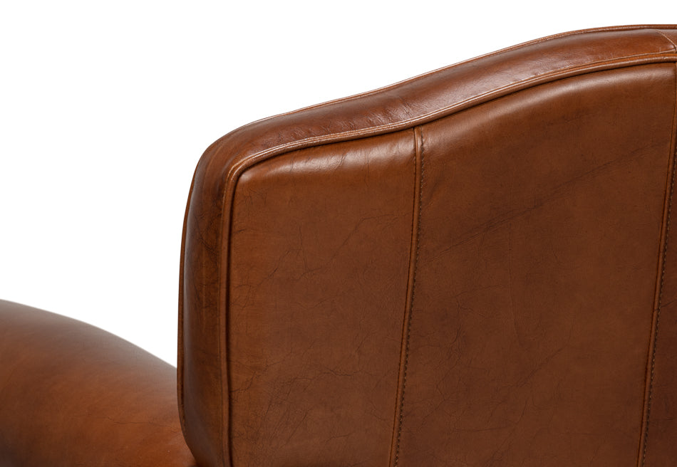 Elite French Club Swivel Chair by Sarreid Ltd - view 8