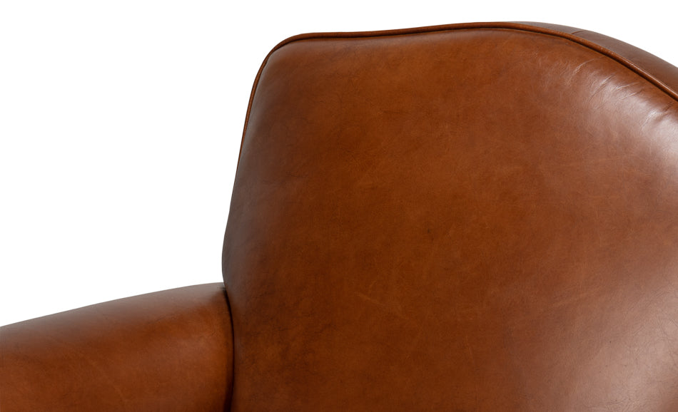 Elite French Club Swivel Chair by Sarreid Ltd - view 9
