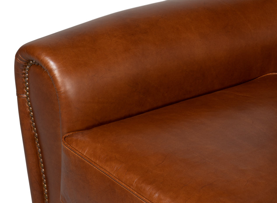 Elite French Club Swivel Chair by Sarreid Ltd - view 7