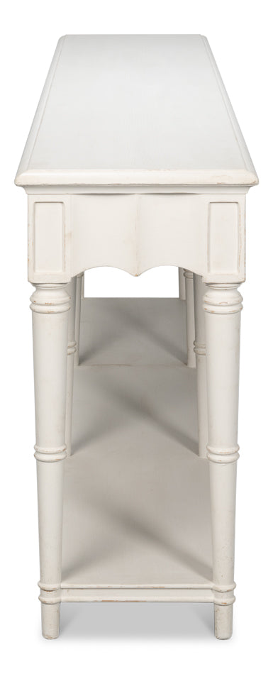 Chantal Console Table Antique White by Sarreid Ltd - view 9