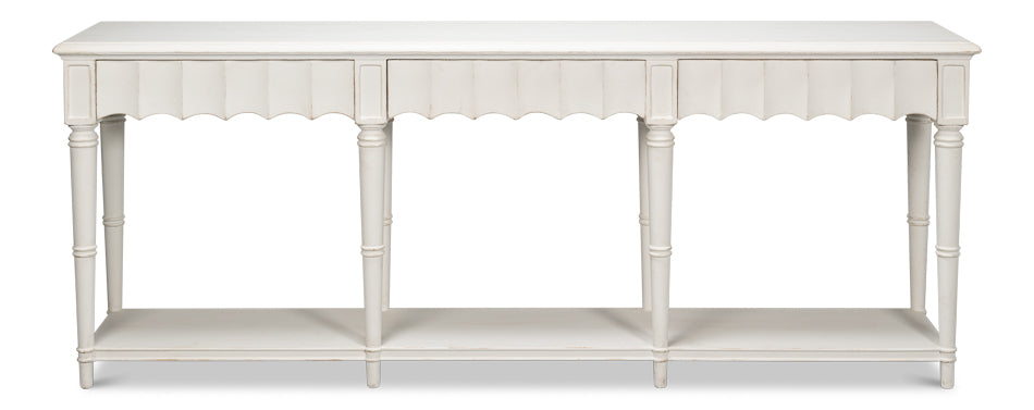 Chantal Console Table Antique White by Sarreid Ltd - view 2