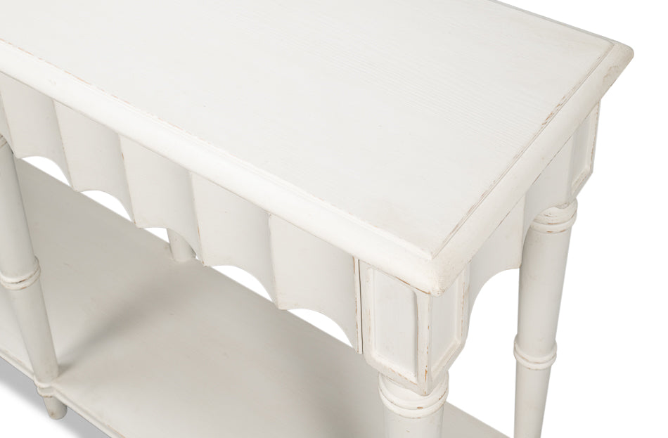 Chantal Console Table Antique White by Sarreid Ltd - view 5