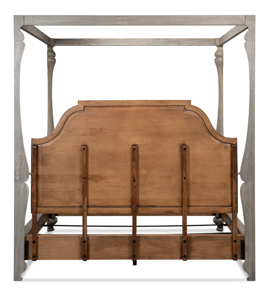 Madeline Bungalow Bed, King, Moonskin by Sarreid Ltd - view 8